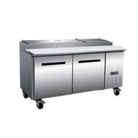 Maxx Cold MXCPP70HC 71-Inch Commercial Two-Door Pizza Prep Cooler