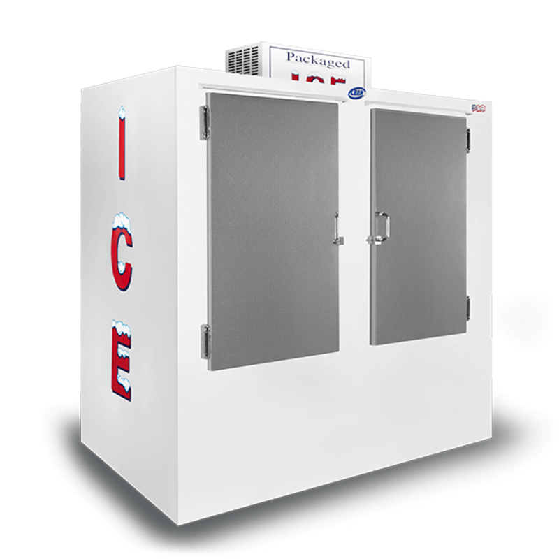 Leer TD120UASP 120 Cu. Ft. Solid Door Outdoor Ice Merchandiser