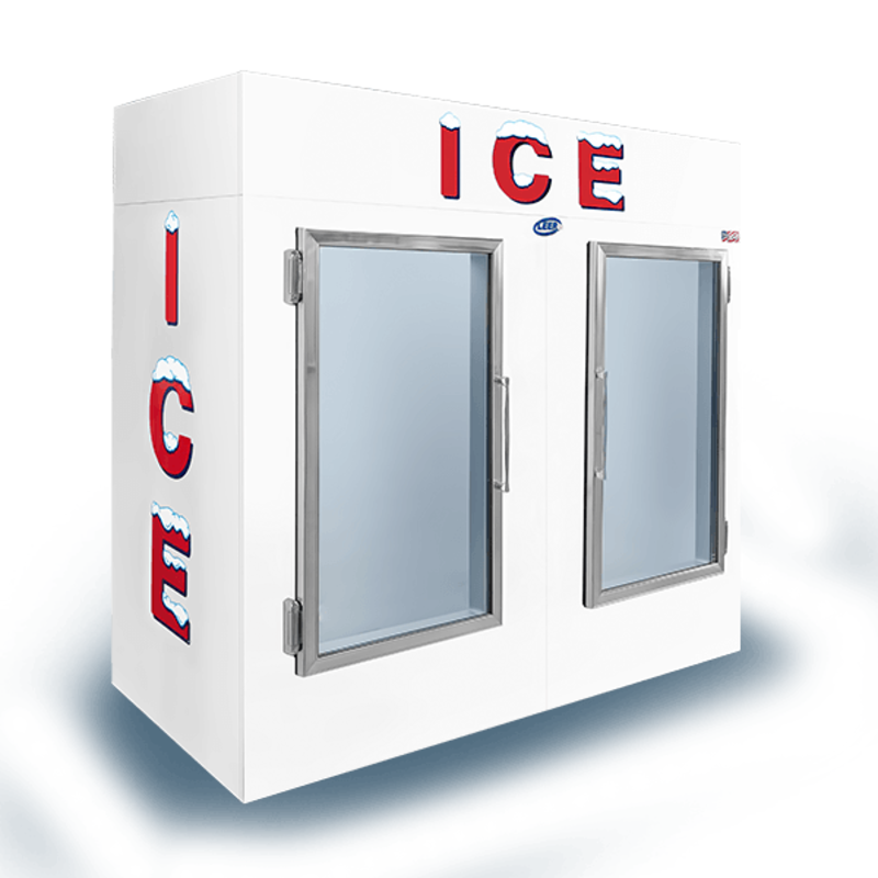 Leer L085UCGP 85 Cu. Ft. Glass Door Cold Wall Indoor Ice Merchandiser
