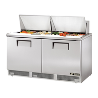 True TFP-64-24M-HC 64-Inch Mega Top Sandwich and Salad Prep Table with 24 Pans