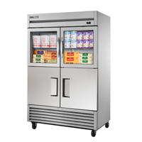 True TS-49-2-G-2-HC~FGD01 54-Inch Two-Section Combination Door Reach-In Refrigerator