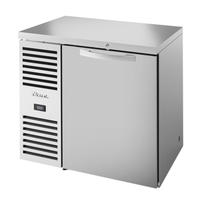 True TBR36-RISZ1-L-S-S-1 36-Inch Single Zone Solid Door Back Bar Refrigerator