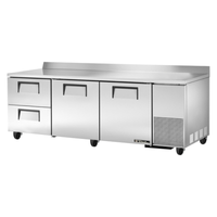 True TWT-93D-2-HC 93-Inch Deep Worktop Refrigerator with Doors and Drawers