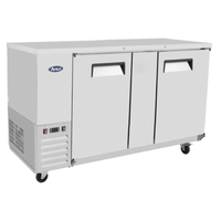 Atosa SBB69GRAUS1 68-Inch Shallow Depth 2-Door Refrigerated Back Bar Cabinet