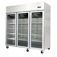 Réfrigérateur commercial vitré à porte pleine à trois portes de 78 pouces EFI C3-78GDSVC