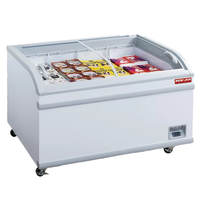 New Air NIF-56-CG 56.5" Commercial Ice Cream Display Freezer with Curved Glass Doors