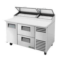 True TPP-AT-60D-2-HC 60-1/4" Pizza Preparation Table with Door and Drawers