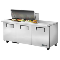True TSSU-72-18M-B-HC 72-Inch Mega Top Sandwich and Salad Prep Table