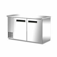 Réfrigérateur de bar arrière en acier inoxydable à porte pleine EFI CBBSDR2-60CC Classic-Chill de 60,8 pouces
