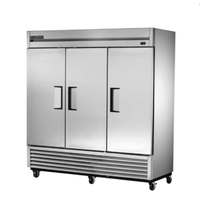True TS-72-HC 78.13-Inch 3-Door Solid Stainless Steel Reach-In Refrigerator