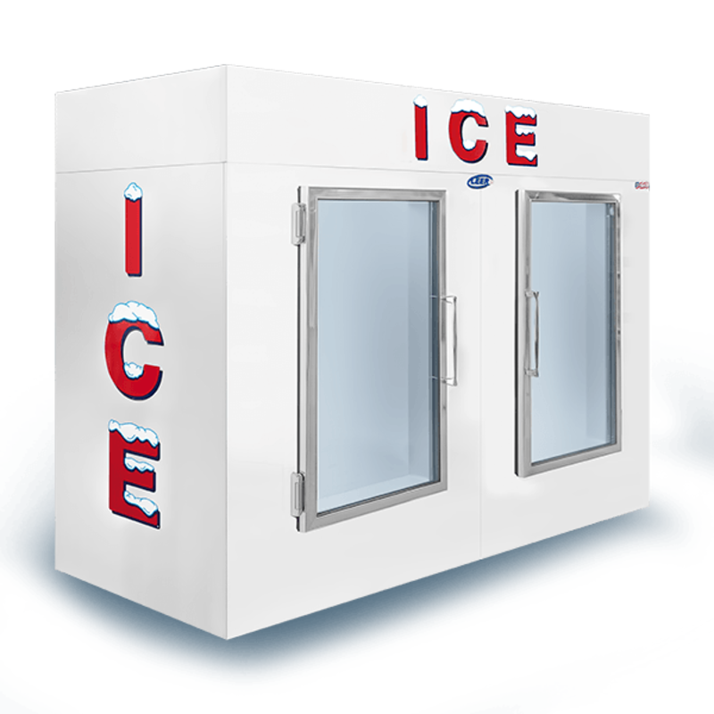 Leer L100UCGP 100 Cu. Ft. Glass Door Indoor Ice Merchandiser