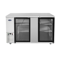 Atosa MBB69GGR 68-Inch Two-Section Glass Door Back Bar Refrigerator