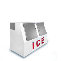 Leer L462LCSP 46 Cu. Ft. Cold Wall Outdoor Ice Merchandiser with Solid Doors