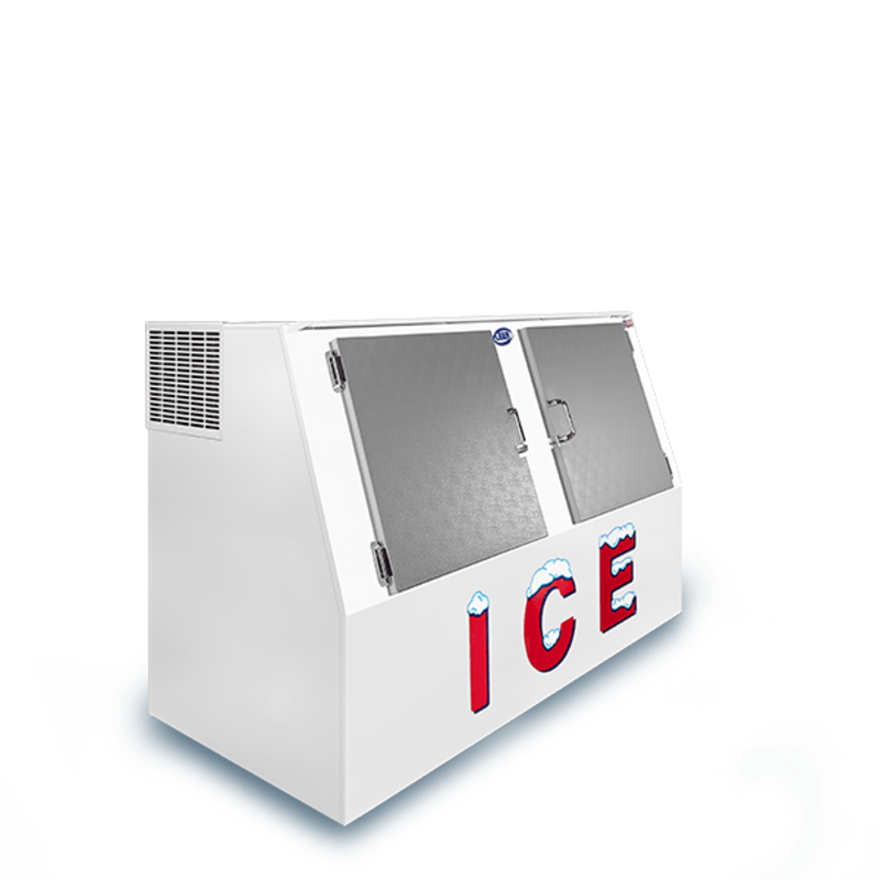 Leer L462LCSP 46 Cu. Ft. Cold Wall Outdoor Ice Merchandiser with Solid Doors