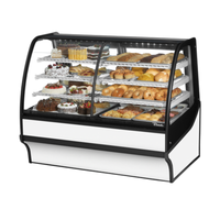 True TDM-DZ-59-GE/GE-S-W 59-1/4" Dual Zone Curved Glass Merchandiser