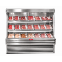 Howard-McCray SC-OM35E-8L-S-LED 99-Inch Stainless Steel Open Case Meat Merchandiser