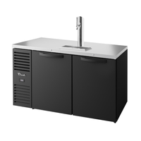 True Refrigeration TDR60-RISZ1-L-B-SS-1 60-Inch Direct Draw Beer Dispenser with Black Finish