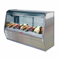 Howard-McCray SC-CFS32E-4C-S-LED 50-Inch Curved Glass Seafood & Poultry Display Case - Stainless Steel