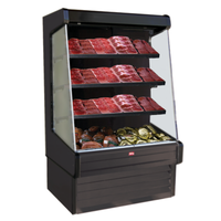 Howard-McCray SC-OM30E-6-B-LED Vitrine réfrigérée ouverte noire de 75 pouces pour viande et produits frais
