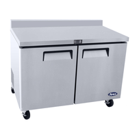 Atosa MGF8409GR 48.3-Inch Two-Door Worktop Refrigerator with Backsplash