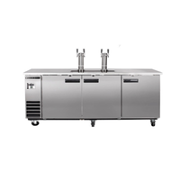 Maxx Cold MXBD72-2SHC 73-Inch Three-Door Commercial Kegerator with Dual Towers