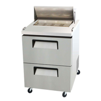 Table de préparation réfrigérée à 2 tiroirs EFI CSDW2-27VC Versa-Chill, 27,5 pouces