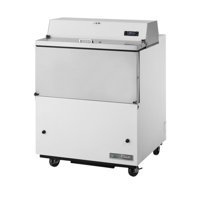 True TMC-34-SS-HC 34-Inch Mobile Milk Station - 8 Crate Capacity