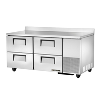 True Refrigeration TWT-67D-4-HC 67-Inch Deep Worktop Refrigerator with 4 Drawers