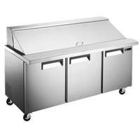 Table de préparation de sandwichs et salades Mega Top 3 portes 70,4 pouces EFI CMDR3-72VCX