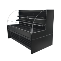 Howard-McCray SC-OD40E-6S-B 75-Inch Curved End Open Case Refrigerated Merchandiser, Black