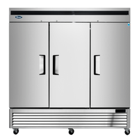 Atosa MBF8508GR 81.9-Inch 3-Door Solid Reach-In Commercial Refrigerator
