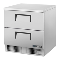 True TFT-32D-2-HC 32-Inch One-Section Commercial Worktop Refrigerator with 2 Drawers