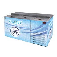 Fogel FROSTER-B-65-HCB 66-Inch Underbar Beer Froster and Bottle Cooler with 3 Sliding Doors