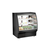 EFI CDCBC-48 Black 48-Inch Curved Glass Refrigerated Deli Showcase