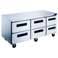 New Air NUR-72-6D 72.5-Inch 6-Drawer Commercial Undercounter Refrigerator