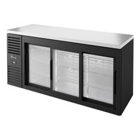 True TBR72-RISZ1-L-B-111-1 72-Inch Refrigerated Back Bar Cabinet with Sliding Glass Doors