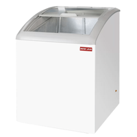 New Air NIF-24-CG 24.25-Inch Commercial Curved Glass Ice Cream Display Freezer