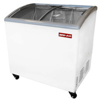 New Air NIF-35-CG 35-Inch Commercial Curved Glass Ice Cream Display Freezer
