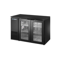 True Refrigeration TBB24-48-2G-Z1-BST-B-1 48-Inch Two-Section Glass Door Back Bar Cooler