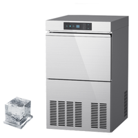 HB-130 Large Cube Undercounter Ice Machine - 132lbs/24hr, 55lb Capacity
