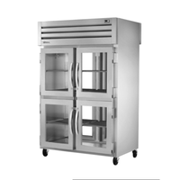 True Refrigeration STR2RPT-4HG-2G-HC 52.63" Stainless Steel Pass-Thru Glass Door Refrigerator