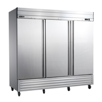 Maxx Cold V-Series 81.2-Inch 3-Door Solid Reach-In Commercial Freezer (MVF-72FDHC)