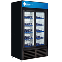 QBD CD34-HC Black 40-Inch Sliding Glass Door Commercial Merchandiser Refrigerator