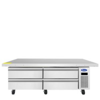 Atosa MGF8464GR 76-Inch Stainless Steel Freezer Chef Base with 4 Drawers