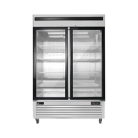 Congélateur-présentoir en acier inoxydable EFI F2-54GDSVC de 54,4 pouces