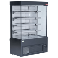 New Air NOM-52-S 51.25-Inch Black Stainless Steel Open Refrigerated Merchandiser, 23.9 Cu. Ft.