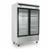 Atosa MCF8707GR 54-Inch Two-Section Glass Door Merchandiser Refrigerator