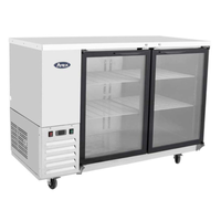 Atosa SBB48GGRAUS1 48-Inch Glass Door Shallow Depth Back Bar Refrigerator