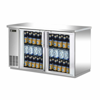 Réfrigérateur de bar arrière à deux portes vitrées EFI CBBSGD2-60CC de 61 pouces