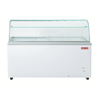 New Air NIF-71-DC 71-Inch Commercial Ice Cream Dipping Cabinet with Glass Canopy